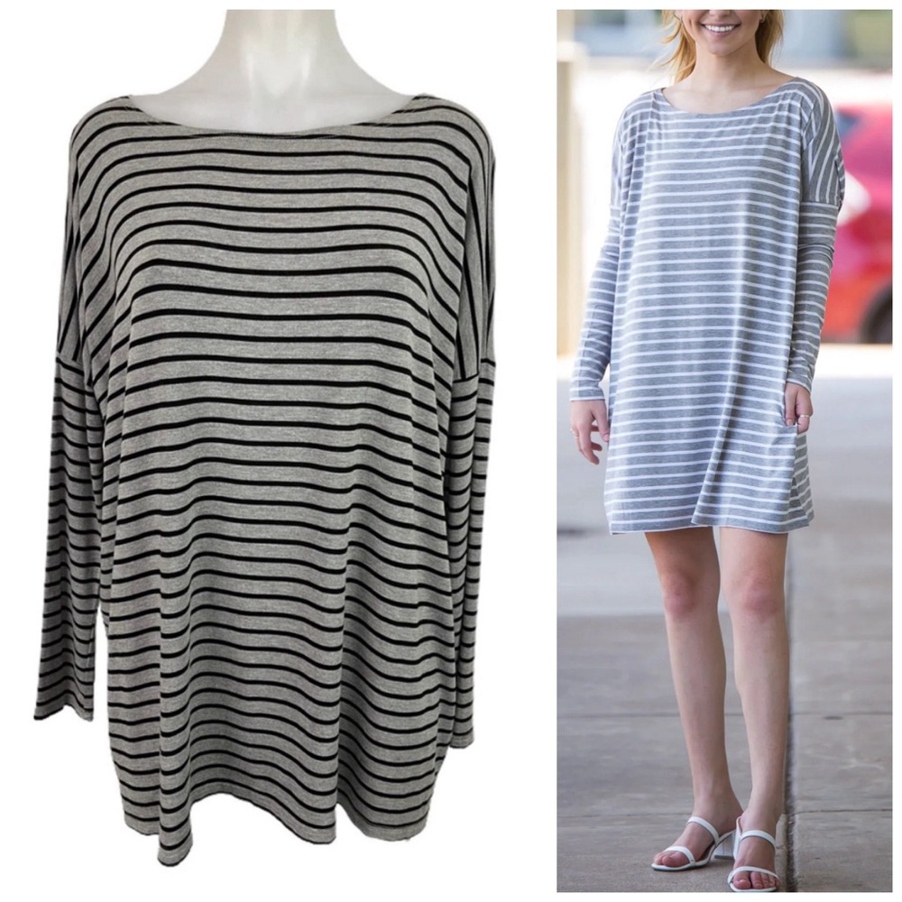 Piko 1988 Oversized long Sleeve Tee Black & Grey
